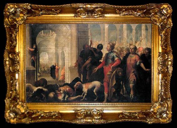 framed  CELESTI, Andrea Queen Jezabel Being Punished by Jehu, ta009-2